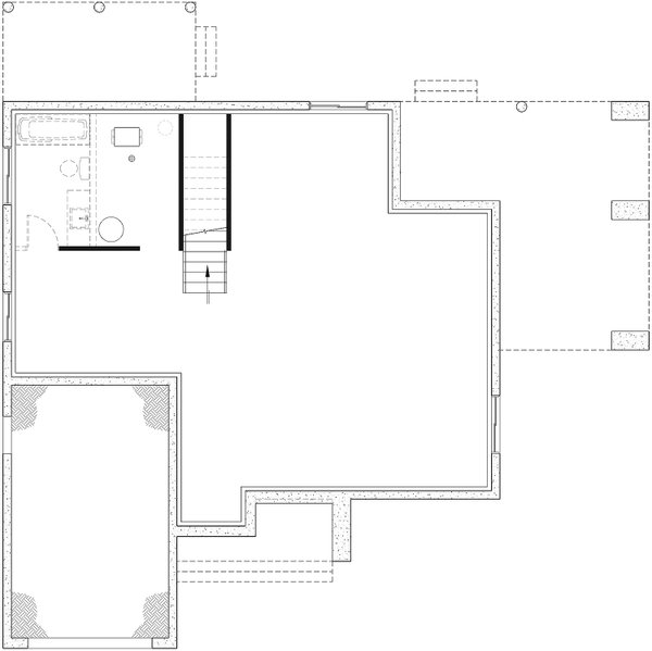 Modern Floor Plan - Lower Floor Plan #23-2308
