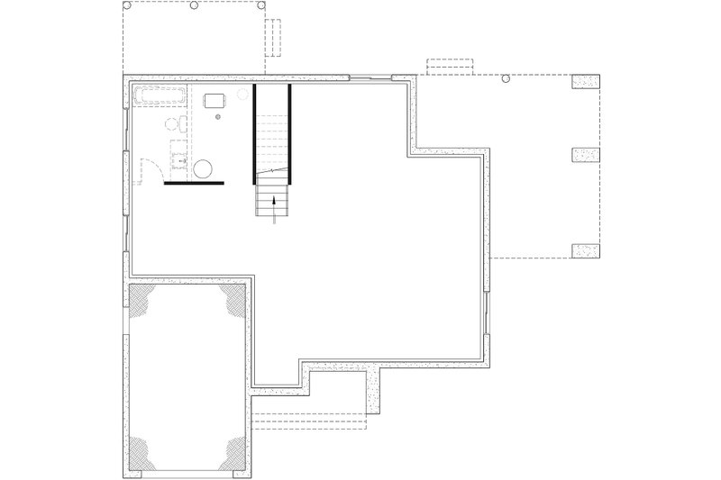 Home Plan - Floor Plan - Lower Floor for Modern House Plan #23-2308 - 4 bed, 2 bath