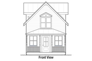 Exterior - Front Elevation 3 for Cottage House Plan #915-5 - 2 bed, 1.5 bath