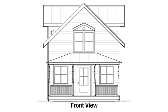 Exterior - Front Elevation 3 for Cottage House Plan #915-5 - 2 bed, 1.5 bath