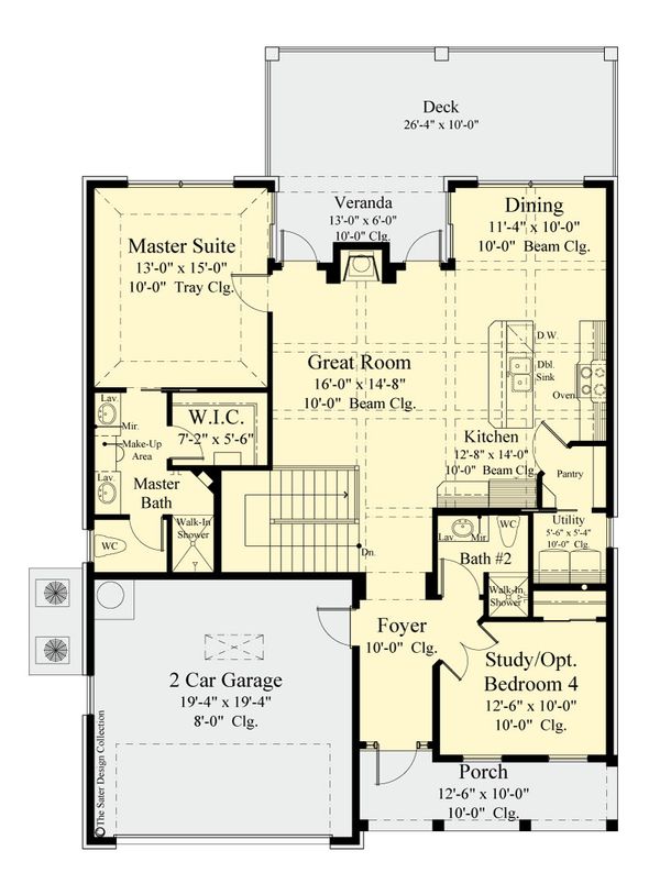 Architectural House Design - Country Floor Plan - Main Floor Plan #930-514