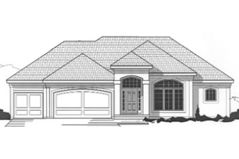 Exterior - Front Elevation 2 for Traditional House Plan #67-824 - 3 bed, 2 bath