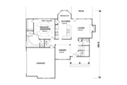 Southern Style House Plan - 3 Beds 2.5 Baths 1696 Sq/Ft Plan #129-141 