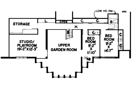 Floor Plan - Upper Floor for Contemporary House Plan #312-424 - 3 bed, 2.5 bath