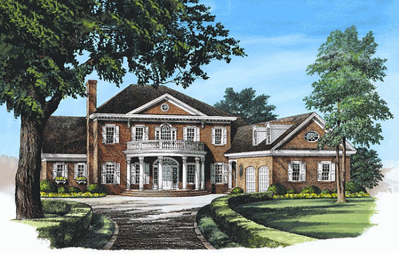 Home Plan - Exterior - Front Elevation 1 for Southern House Plan #137-195 - 4 bed, 3 bath