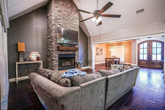 Interior - Family Room for Craftsman House Plan #17-2569 - 3 bed, 2.5 bath