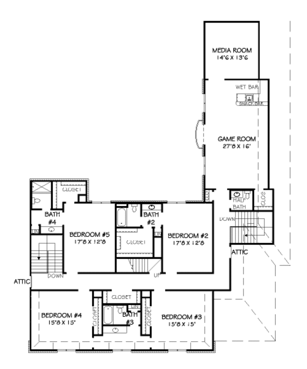 Floor Plan - Upper Floor Plan #424-388