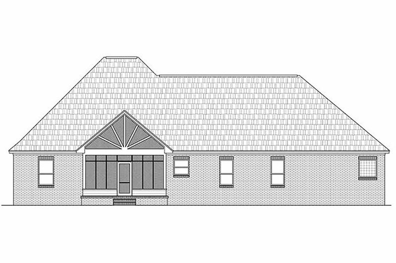 Dream House Plan - Exterior - Rear Elevation for Traditional House Plan #21-282 - 3 bed, 2.5 bath