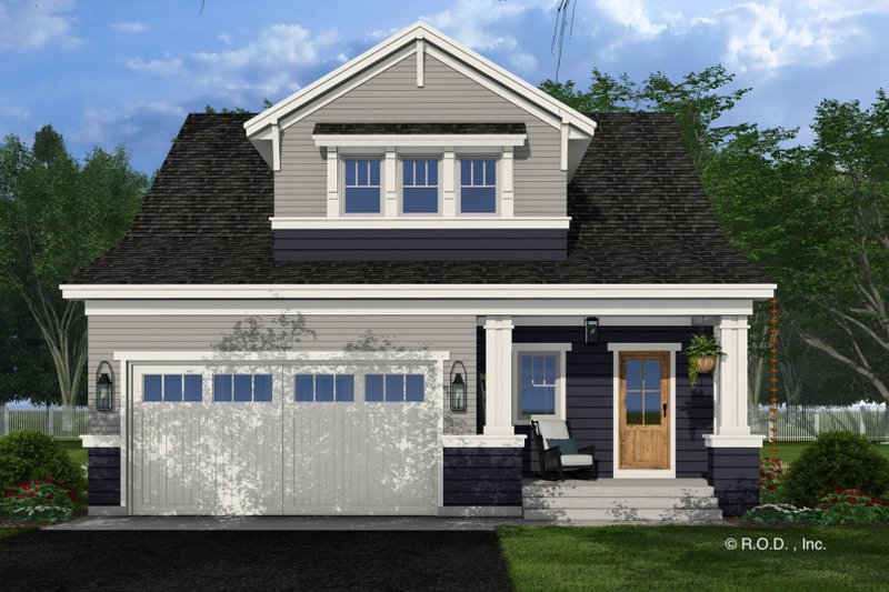 Architectural House Design - Exterior - Front Elevation 3 for Bungalow House Plan #51-1296 - 4 bed, 4 bath