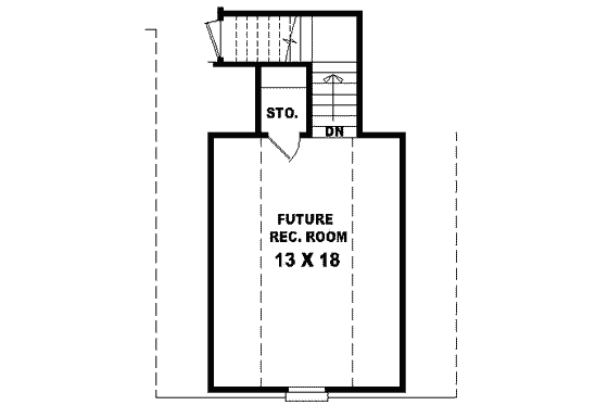 Floor Plan - Upper Floor for Traditional House Plan #81-569 - 3 bed, 2 bath