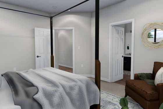 Interior - Master Bedroom 1 for Ranch House Plan #1060-40 - 2 bed, 2 bath