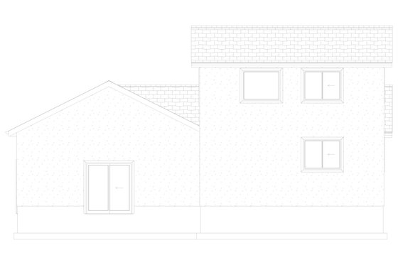 Exterior - Rear Elevation 2 for Traditional House Plan #1060-150, 0 bath