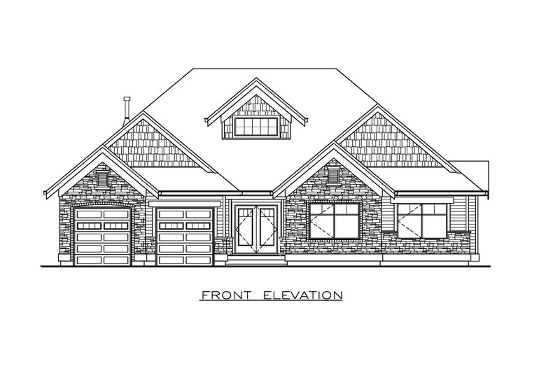 Home Plan - Exterior - Front Elevation 4 for Craftsman House Plan #1100-176 - 3 bed, 2 bath