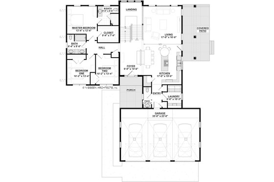 Floor Plan - Main Floor for Modern House Plan #928-351 - 4 bed, 3.5 bath