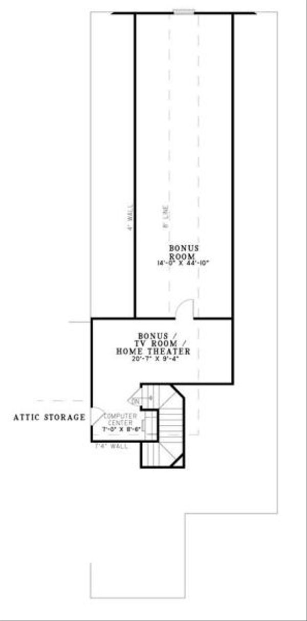 House Plan Design - European Floor Plan - Upper Floor Plan #17-650