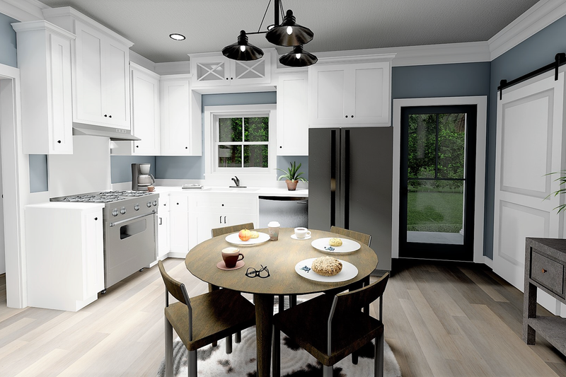 Architectural House Design - Interior - Kitchen for Farmhouse House Plan #44-224 - 3 bed, 2 bath