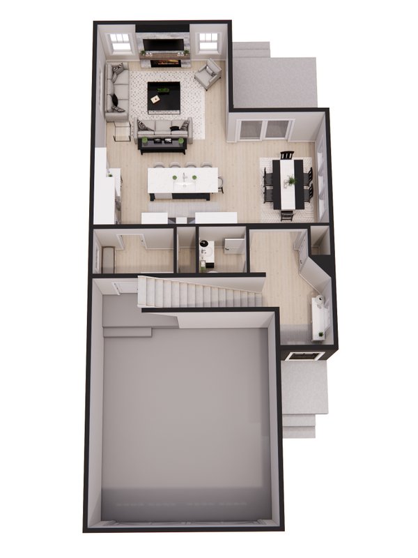Home Plan - Floor Plan - Main Floor 1 for Craftsman House Plan #51-1545 - 3 bed, 2.5 bath