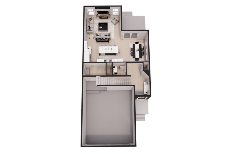 Home Plan - Floor Plan - Main Floor 1 for Craftsman House Plan #51-1545 - 3 bed, 2.5 bath