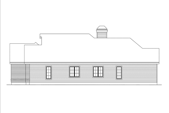 Exterior - Other Elevation 1 for Traditional House Plan #57-129 - 4 bed, 2.5 bath