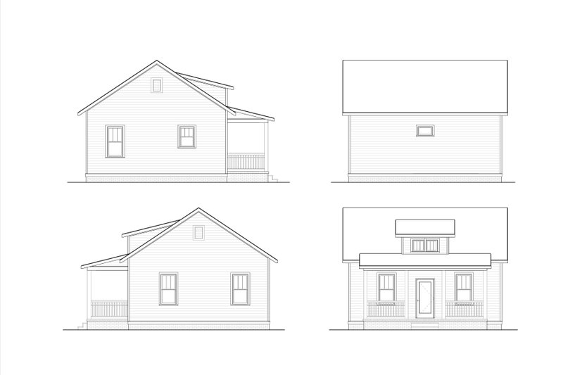 House Plan Design - Exterior - Other Elevation for Bungalow House Plan #936-52 - 2 bed, 1 bath