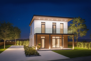 Contemporary Style House Plan - 3 Beds 3 Baths 2164 Sq/Ft Plan #542-23 