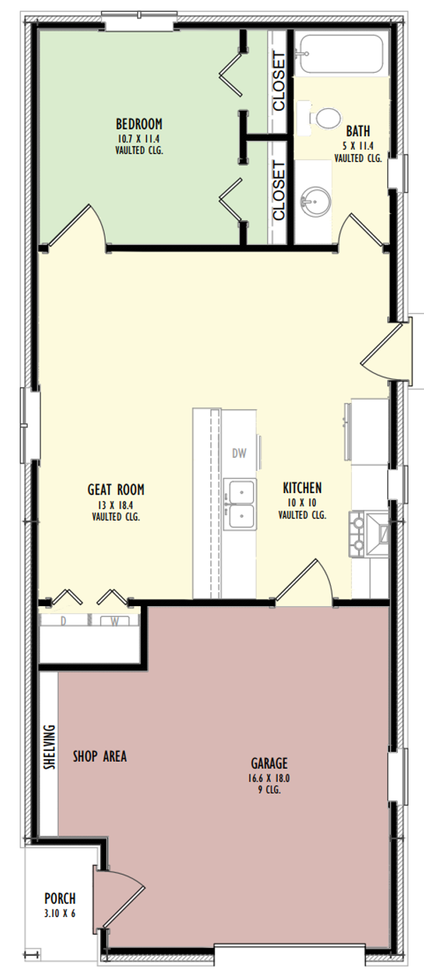 Contemporary Floor Plan - Main Floor Plan #1092-12