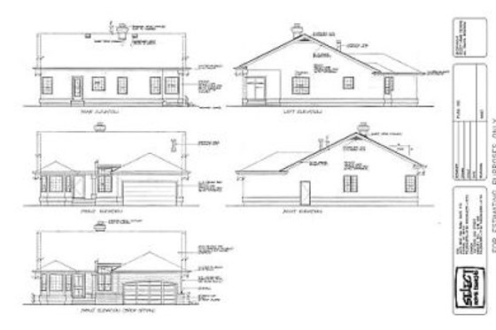 Exterior - Rear Elevation for Traditional House Plan #47-204 - 3 bed, 2 bath