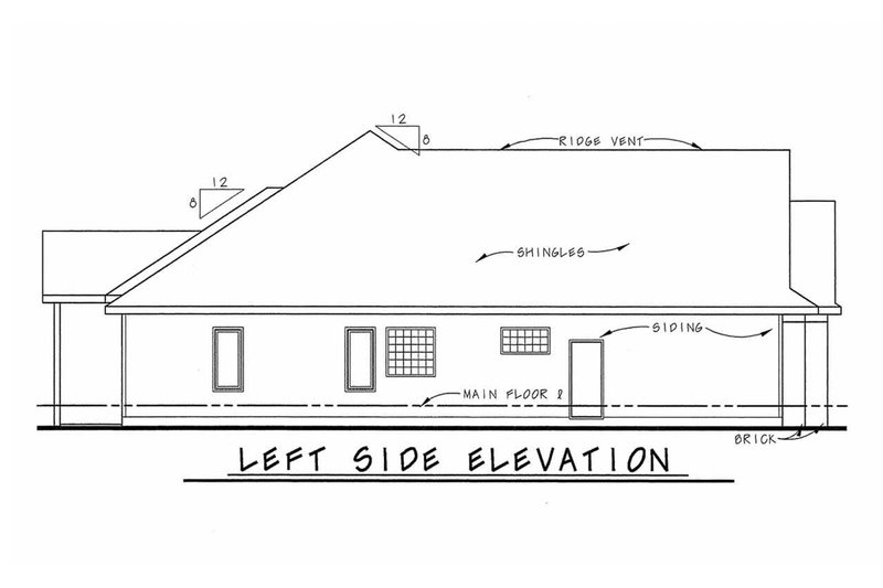 Home Plan - Left Side Elevation