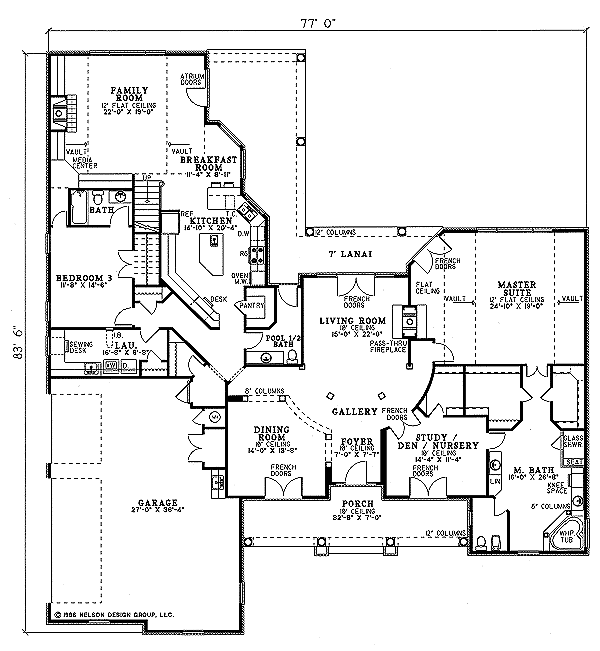 Home Plan - Southern Floor Plan - Main Floor Plan #17-230
