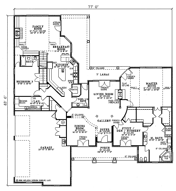 Dream House Plan - Southern Floor Plan - Main Floor Plan #17-230
