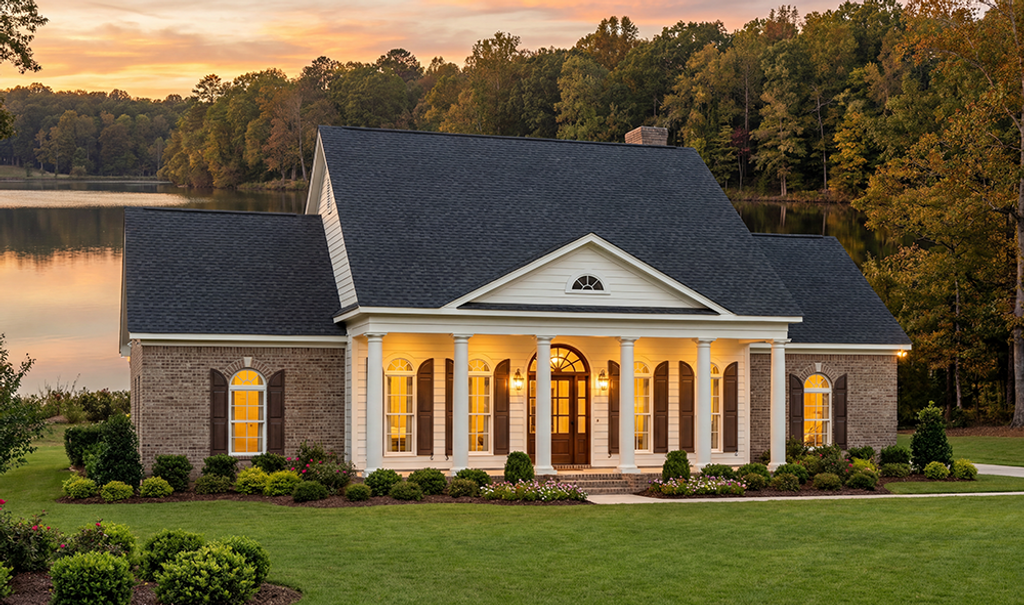 Exterior - Front Elevation 2 for Southern House Plan #406-138 - 3 bed, 2.5 bath