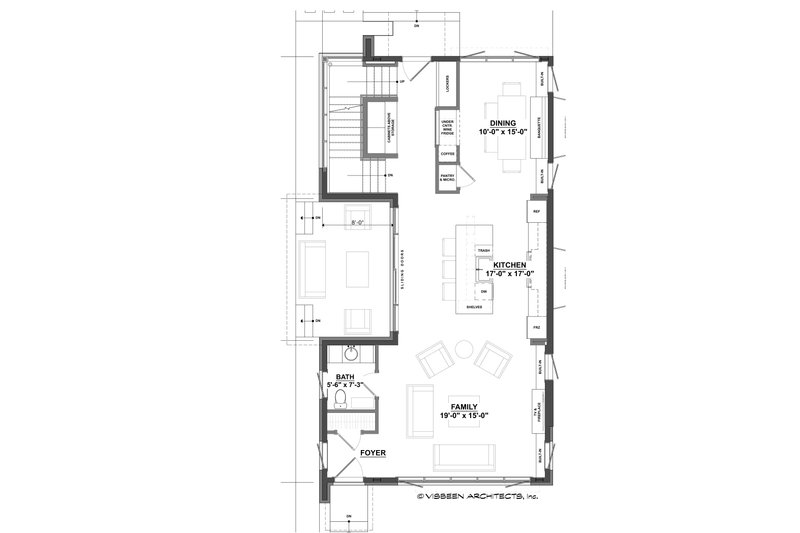 Architectural House Design - Floor Plan - Main Floor 1 for Contemporary House Plan #928-296 - 3 bed, 2.5 bath
