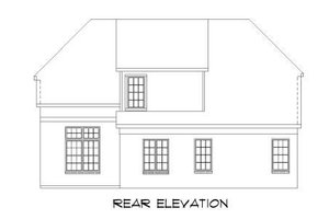 Exterior - Rear Elevation for Traditional House Plan #424-112 - 3 bed, 2.5 bath