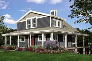 Barndominium Exterior - Front Elevation Plan #118-173