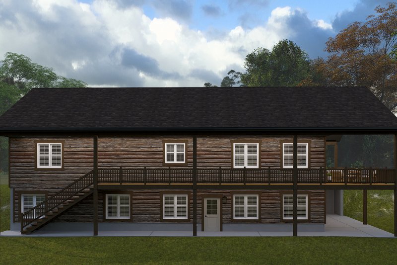 Dream House Plan - Exterior - Rear Elevation 2 for Cabin House Plan #1060-355 - 2 bed, 2 bath