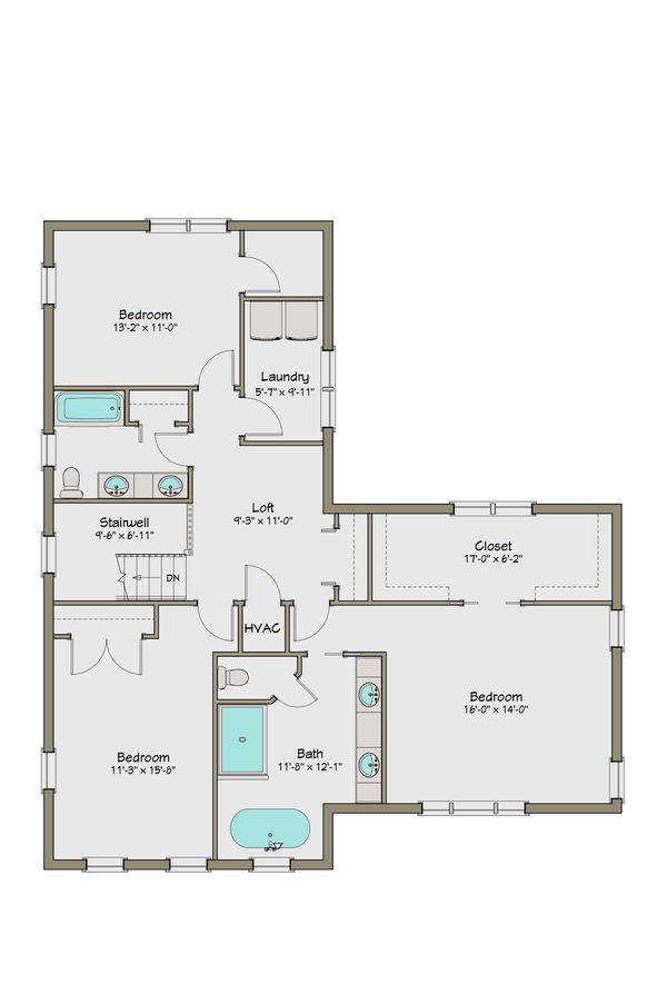 Craftsman Floor Plan - Upper Floor Plan #461-44