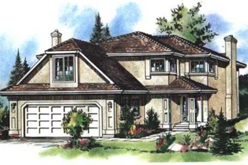 Home Plan - European Exterior - Front Elevation Plan #18-9040