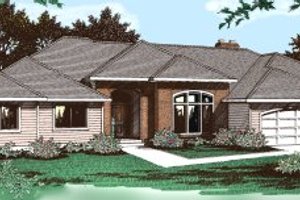 Ranch Exterior - Front Elevation Plan #91-102