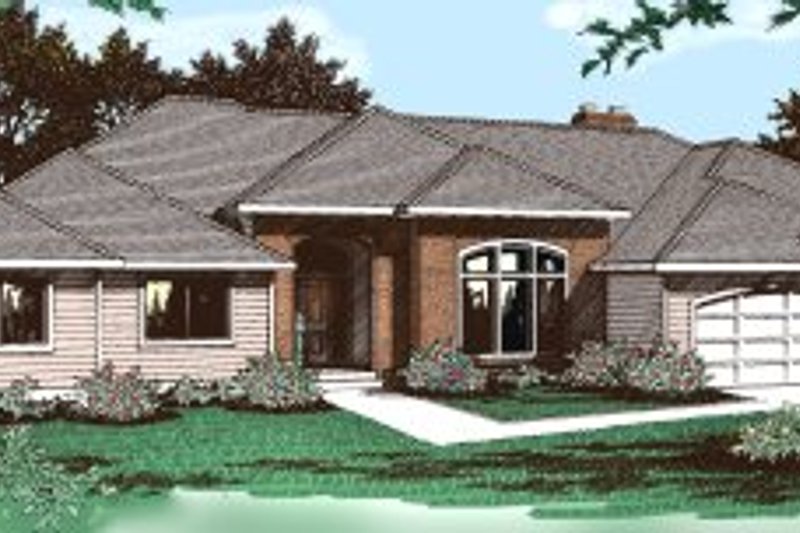 Dream House Plan - Ranch Exterior - Front Elevation Plan #91-102
