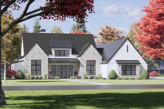 Exterior - Front Elevation 6 for European House Plan #1096-63 - 4 bed, 3.5 bath