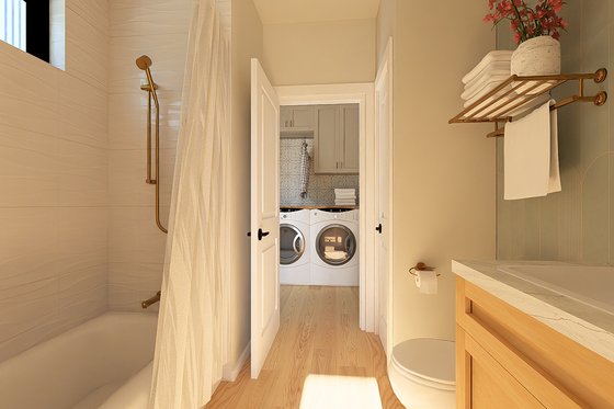 Interior - Bathroom 1 for Farmhouse House Plan #126-238 - 2 bed, 2 bath