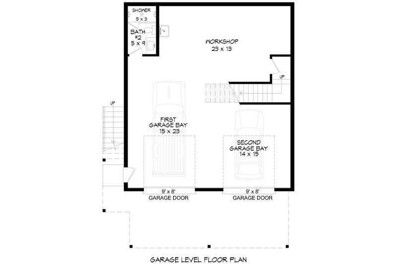 House Blueprint - Floor Plan - Lower Floor for Country House Plan #932-1123 - 1 bed, 2 bath