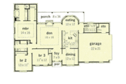 Southern Style House Plan - 3 Beds 2 Baths 1856 Sq/Ft Plan #16-146 