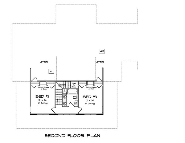 House Blueprint - Farmhouse Floor Plan - Upper Floor Plan #513-2247