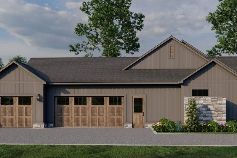 Dream House Plan - Exterior - Other Elevation for Barndominium House Plan #923-366 - 3 bed, 3.5 bath