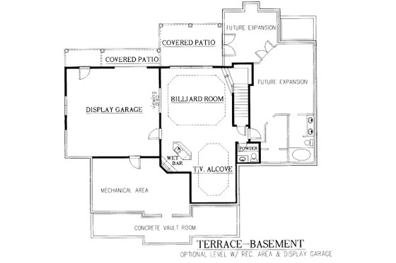 Floor Plan - Lower Floor for Traditional House Plan #437-47 - 4 bed, 4.5 bath