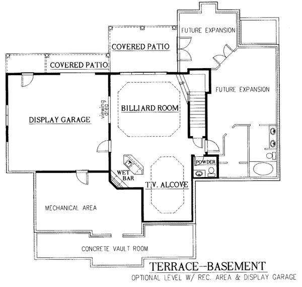Traditional Floor Plan - Lower Floor Plan #437-47