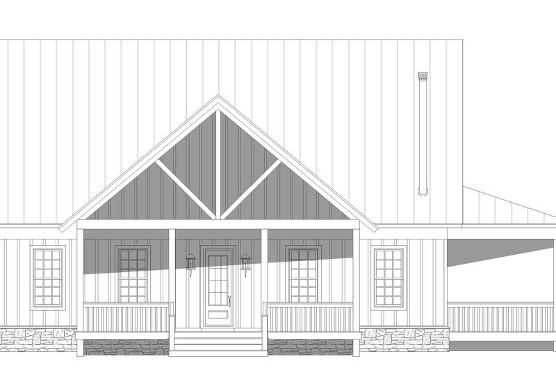 Architectural House Design - Exterior - Front Elevation 3 for Cottage House Plan #932-635 - 3 bed, 3.5 bath