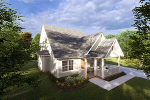 Cottage Exterior - Front Elevation Plan #513-2214