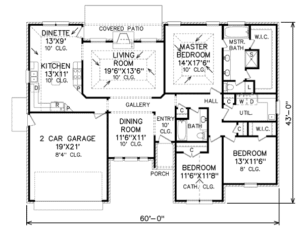 Traditional Floor Plan - Main Floor Plan #65-442